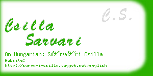 csilla sarvari business card